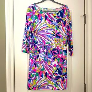 Lilly Pulitzer Multicolor Floral-Print Shift Dress - Pink, Blue, Green